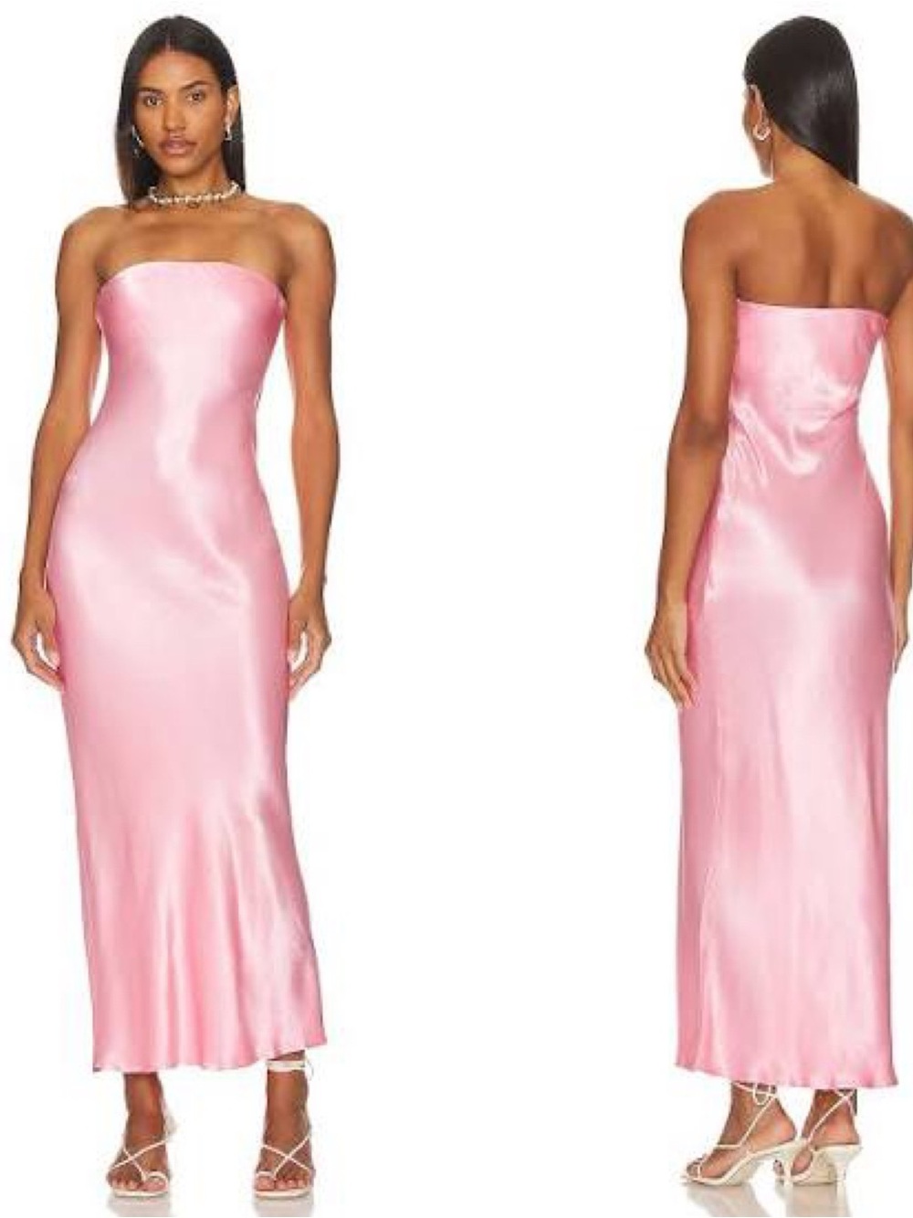 SNDYS X Revolve Angel Strapless Midi Dress in Pink Size 4/S